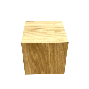 Natural Red Oak Rectangle Pedestal 10 x 10 x 10" H