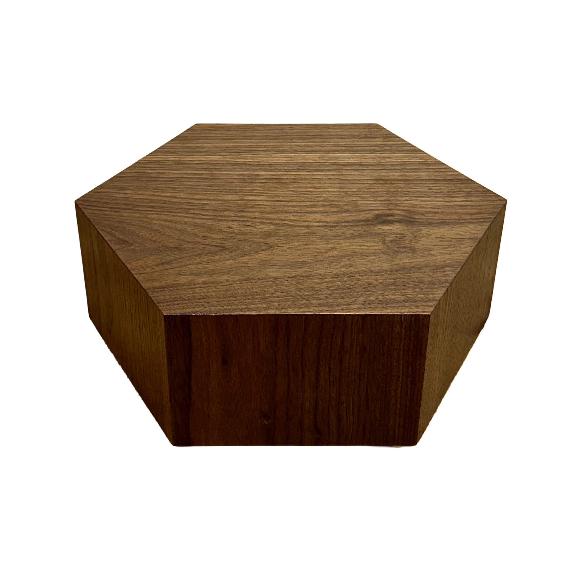 Oiled Walnut Hexagon Mannequin Riser 20 x 9" H