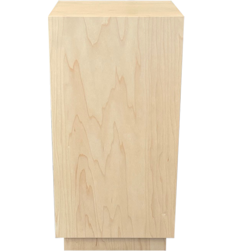 Natural Maple Toe Kick Pedestal 15 x 15 x 20" H
